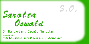 sarolta oswald business card